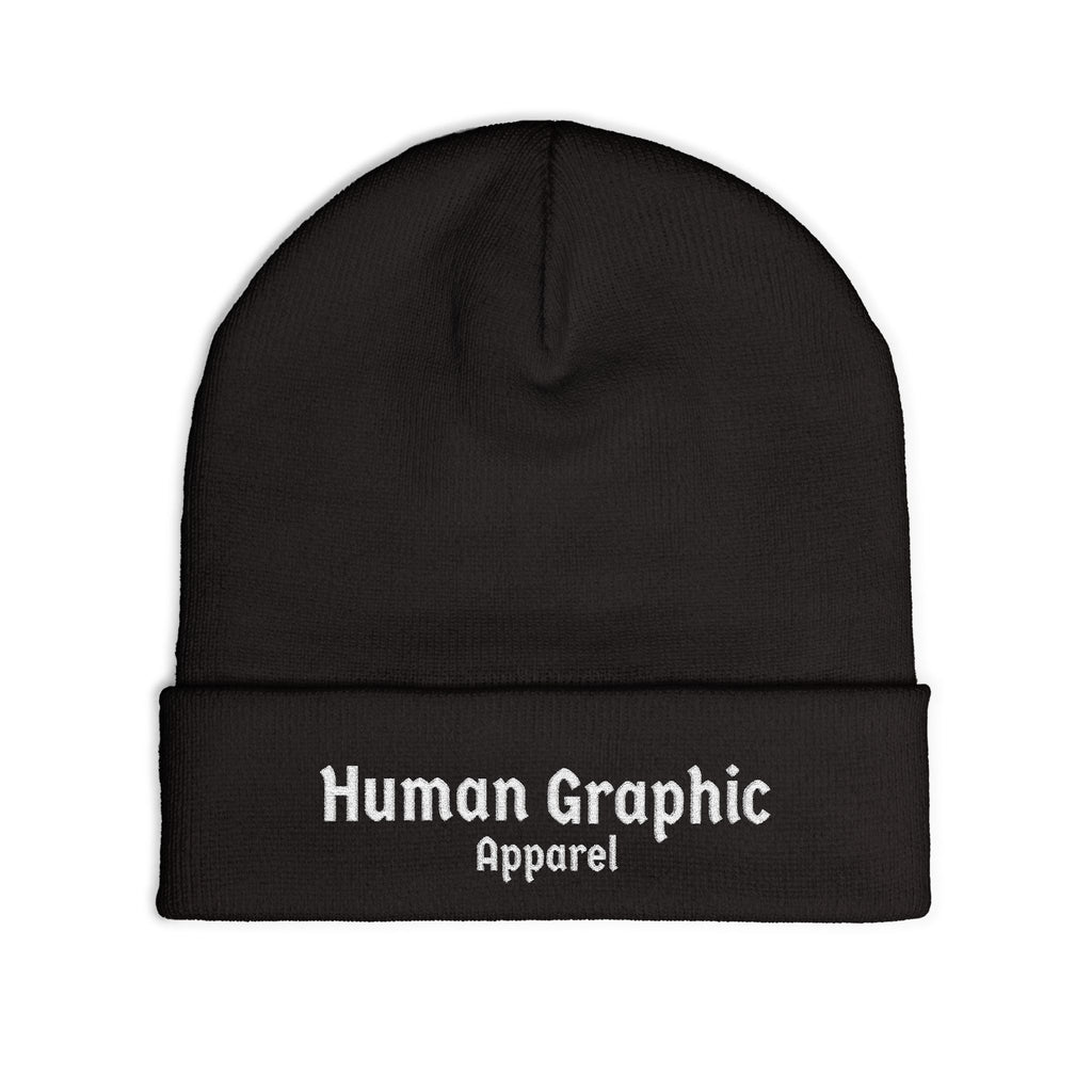 Embroidered Knit "Human Graphic Apparel" SIMPLE Beanie