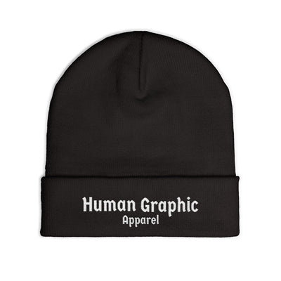 Embroidered Knit "Human Graphic Apparel" SIMPLE Beanie