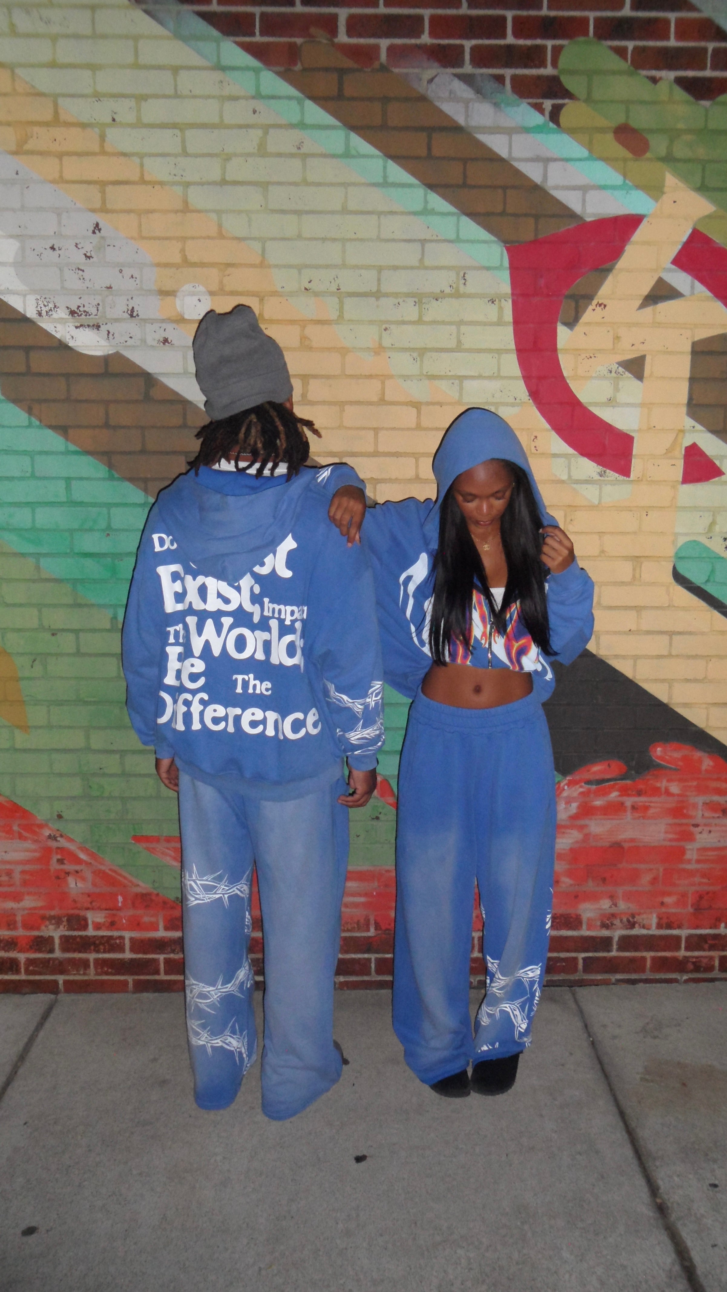 "Don't Just Be" Blue Pants